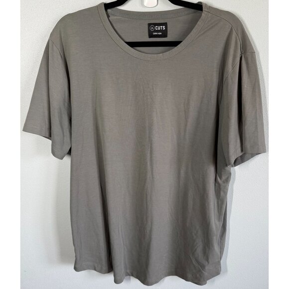 CUTS Other - CUTS from Revolve Crew Curve Hem Short Sleeve T-Shirt Gray Mens L Butter Soft
